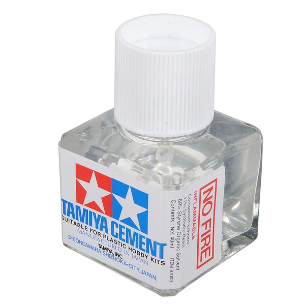 【模霸】現貨 TAMIYA CEMENT 接著劑 模型膠 塑膠黏著劑 40ml 白蓋膠水 無縫 溢膠 87003 | 蝦皮購物