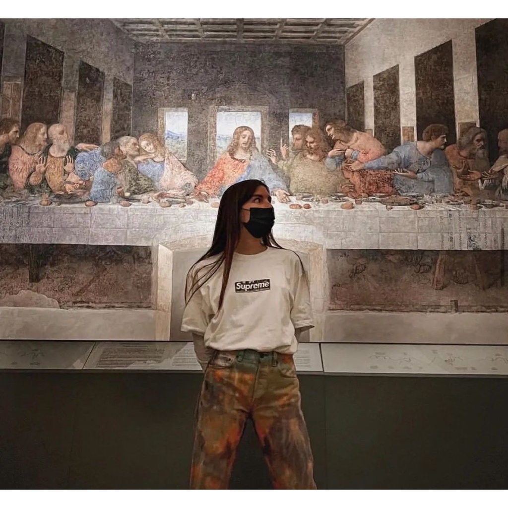 全新限量免運Supreme 21ss Milan Box Logo 米蘭限定最後的晚餐短 全新限量免運Supreme 21ss Milan Box Logo 米蘭限定最後的晚餐短