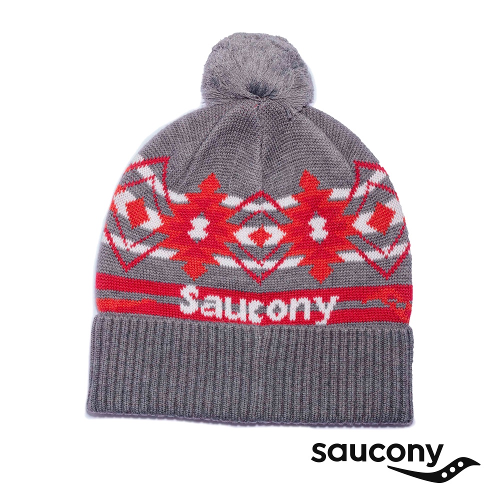 【SAUCONY】毛帽/中性 配件 原廠貨 RESTED POM BEANIE-霧面灰 | 蝦皮購物