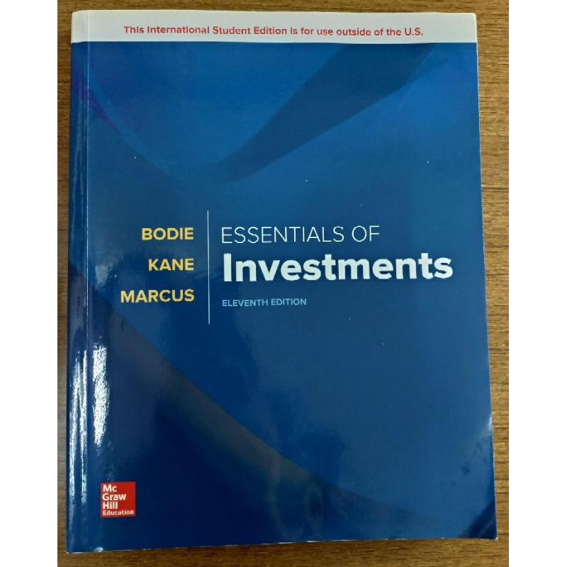 ESSENTIALS OF Investments (Eleventh Edition) | 蝦皮購物