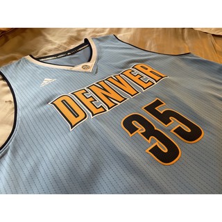 Kenneth Faried Denver Nuggets NBA Adidas Light Blue Men's Swingman