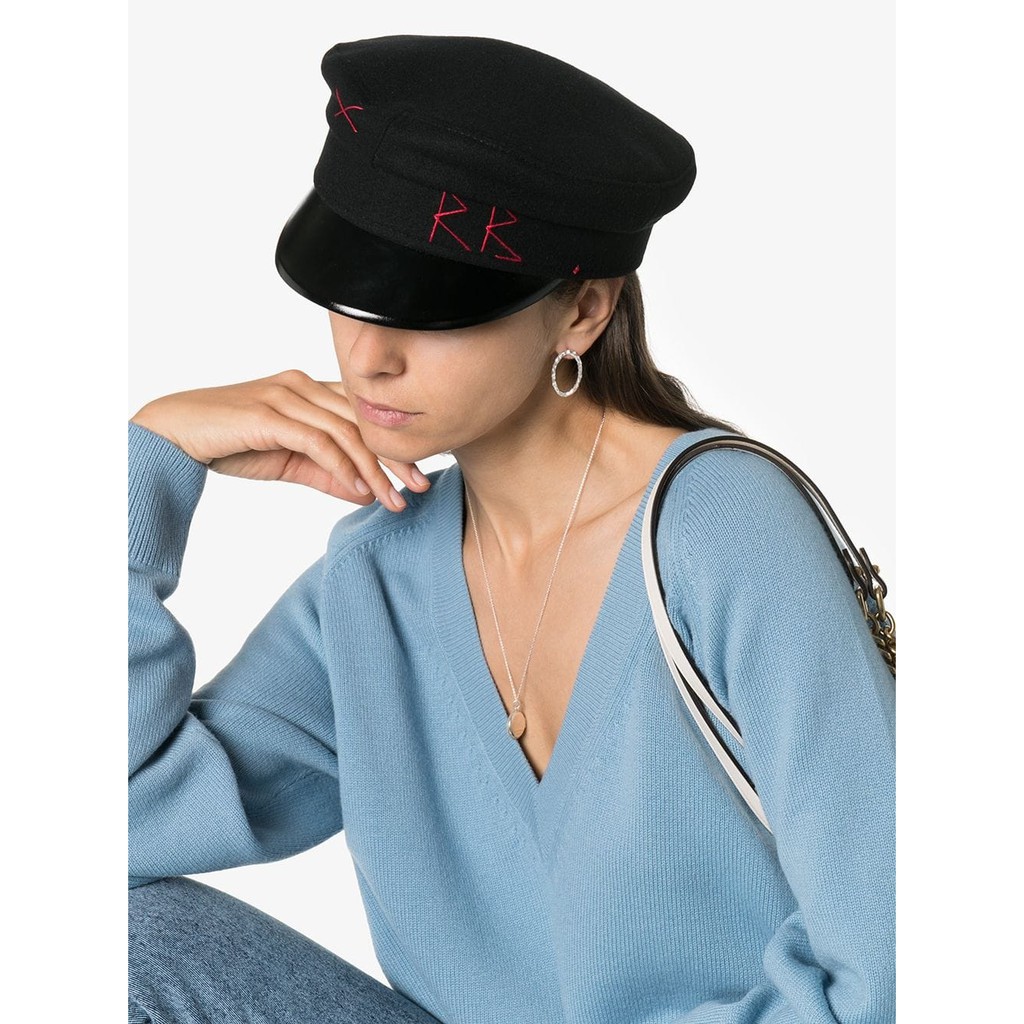 現貨 全新正品 - RUSLAN BAGINSKIY RB 羊毛 貝雷帽 報童帽 帽子 黑色 紅色 經典款