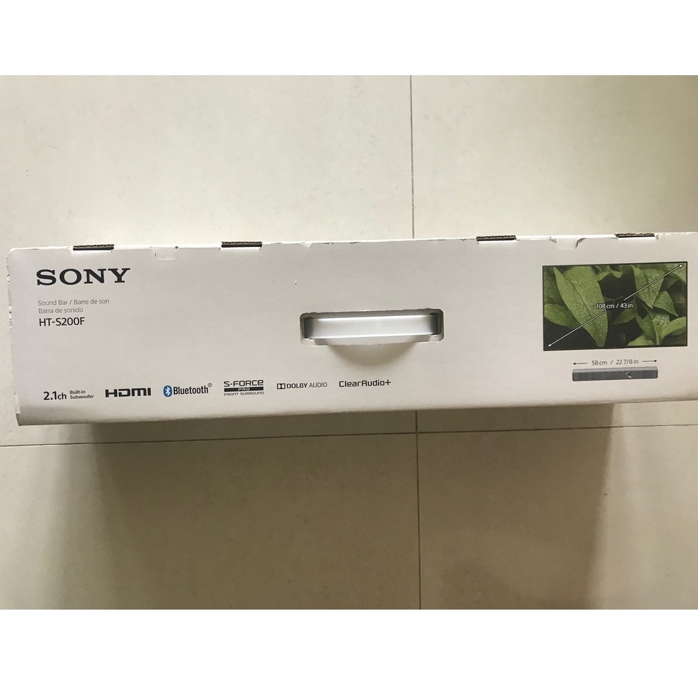 SONY HT-S200F/W SOUND BAR 2.1聲道單件式環繞音響| 蝦皮購物