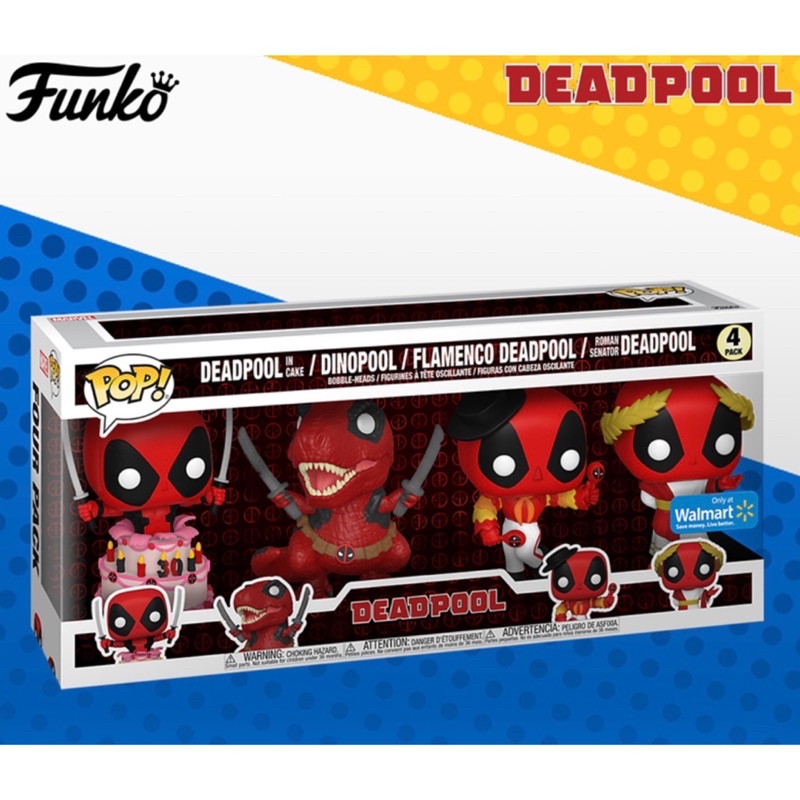 FUNKO POP 4 漫威死侍系列4入組deadpool 4人組代理版公仔電影代理版