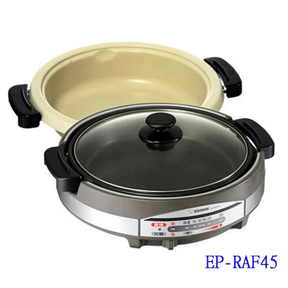 圍爐神器！象印 ZOJIRUSHI EP-RAF45 土鍋風鐵板萬用鍋深度評測：一機搞定火鍋與燒烤，5.3L 大容量的居家派對首選
