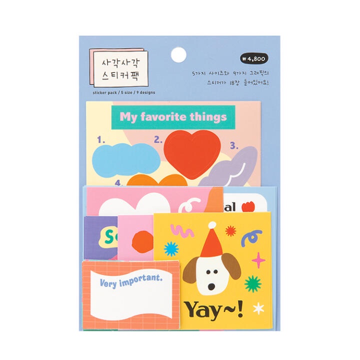 [ARTBOX] Sticker My Favorite Square Sticker Pack | 蝦皮購物