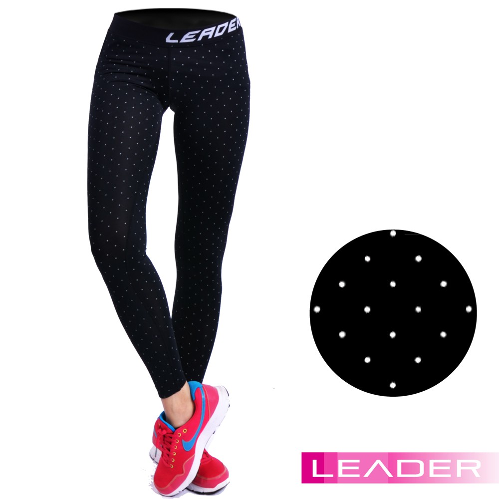 【Leader X】女性專用 DotFit運動壓縮緊身褲 黑(小點)(台灣24h出貨) | 蝦皮購物