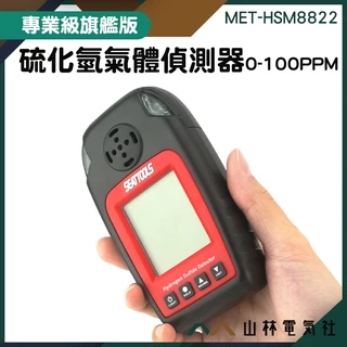 『山林電氣社』四種單位 氣體偵測器 硫化氫檢測儀 H₂S濃度 背光顯示 蜂鳴警告 HSM8822 硫化氫警報器 檢測儀