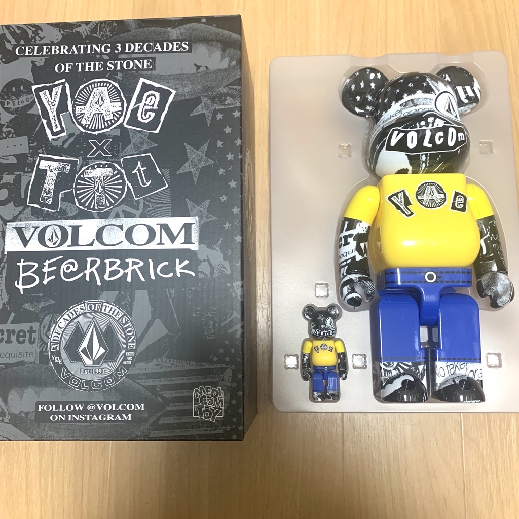 全新未拆正品VOLCOM BE@RBRICK BEARBRICK 400%+100% MEDICOM TOY