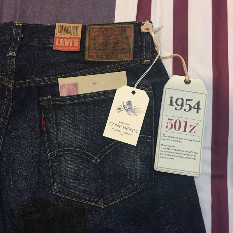 Levis Vintage Clothing LVC 1954 501Z W32L34 赤耳全新| 蝦皮購物