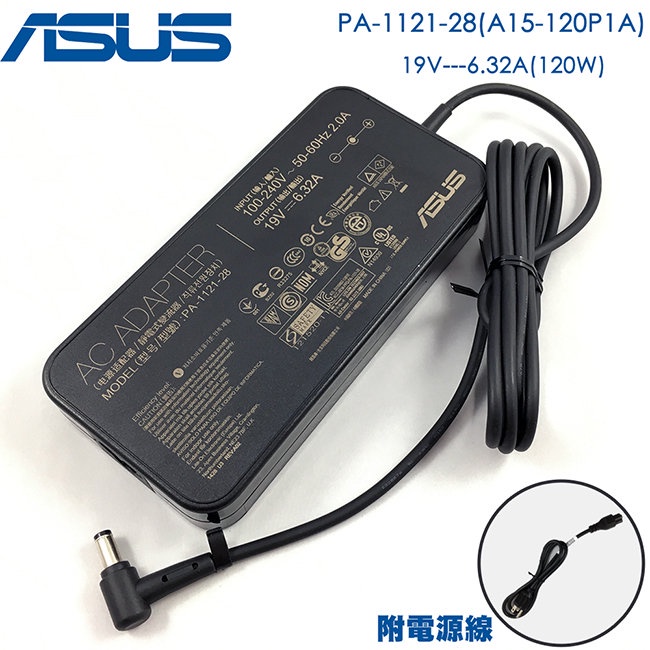 PFMY Draagbare Computer Lader Oplader Voeding 120W 19V 6.32A Laptop AC Adapter voor ASUS N56 N56V N550 N750 X750 F750L K750L R500VJ R552J R751L PA- 1121-28 ADP-120RH B A15-120P1A (DC Jack: 5,5mmx2,5mm