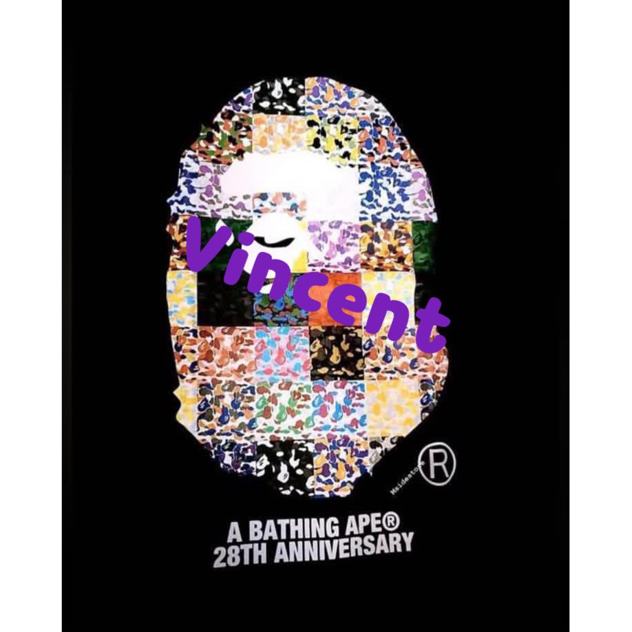 現貨BAPE 28週年大猿人頭短tee BIG APE HEAD TEE CAMO ANNIVERSARY