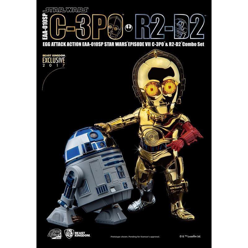 野獸國EAA-010SP 星際大戰原力覺醒C-3PO & R2-D2 電鍍雙入組限定版