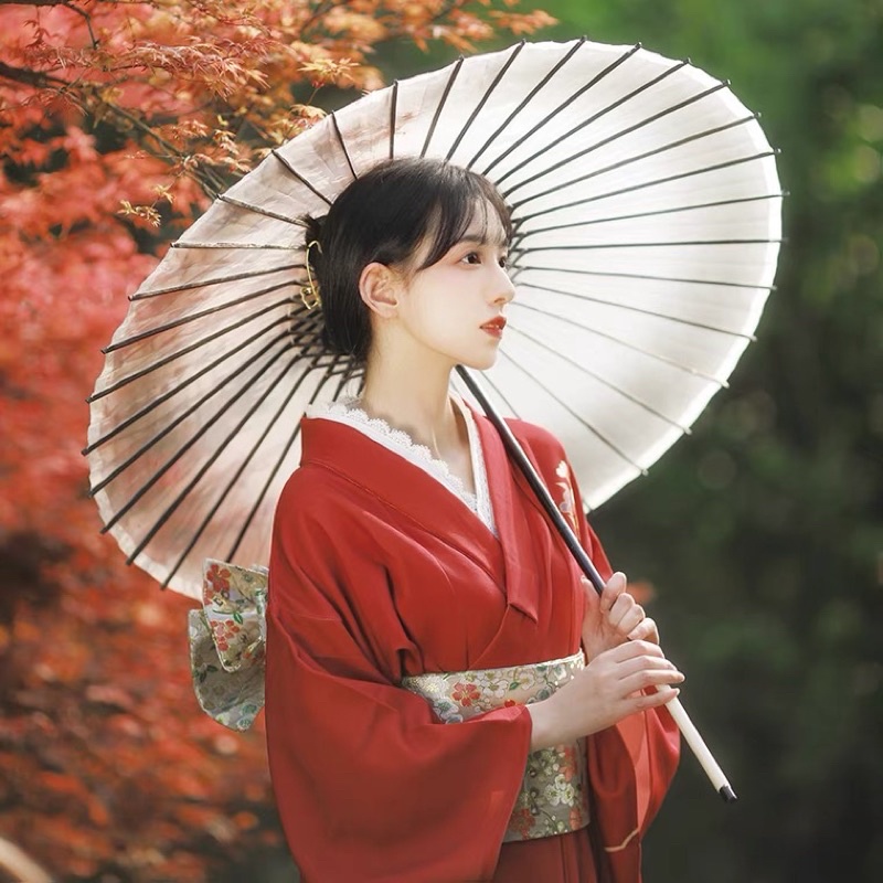 ???15【華麗復古風】日式改良振袖和服｜紅色牡丹圖樣｜旅拍寫真攝影 