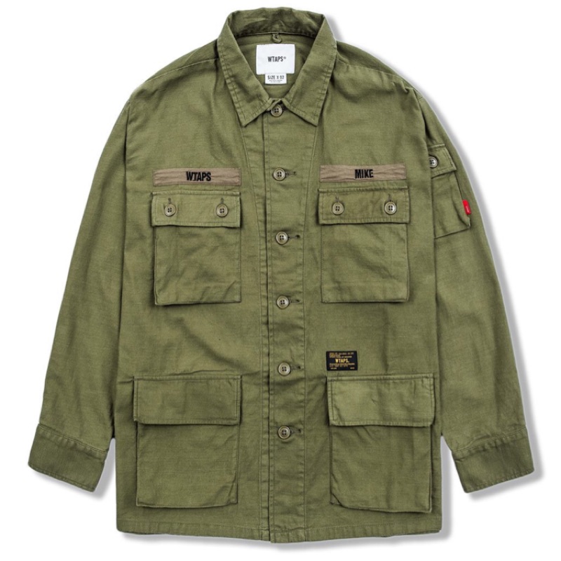 WTAPS 17AW JUNGLE LS 01 軍綠L號