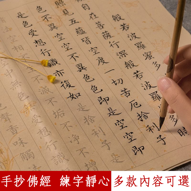 心經手抄佛經地藏經抄經本套裝金剛經道德經臨摹字帖毛筆經文抄寫 | 蝦皮購物