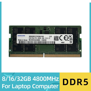 三星筆記本 DDR5 RAM 32GB 16GB 8GB 4800MHz SO DIMM 262pin 適用於筆記本電腦