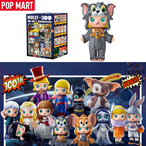 Pop MART Molly Warner Bros.100 週年紀念系列神秘盒盲盒可動人偶湯姆