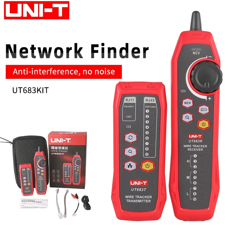 Uni-t UT683kit Wire Tracker 智能網絡線路查找器 RJ45 RJ11 NCV 指示燈電纜跟踪器 | 蝦皮購物