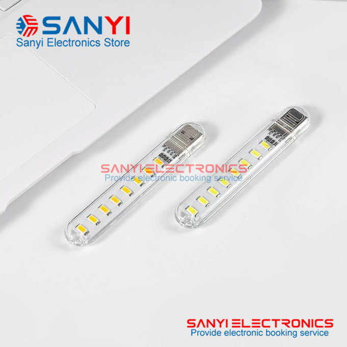USB小夜燈 USB電腦燈 充電寶小夜燈 隨身碟燈 8個LED 高亮 白暖 | 蝦皮購物