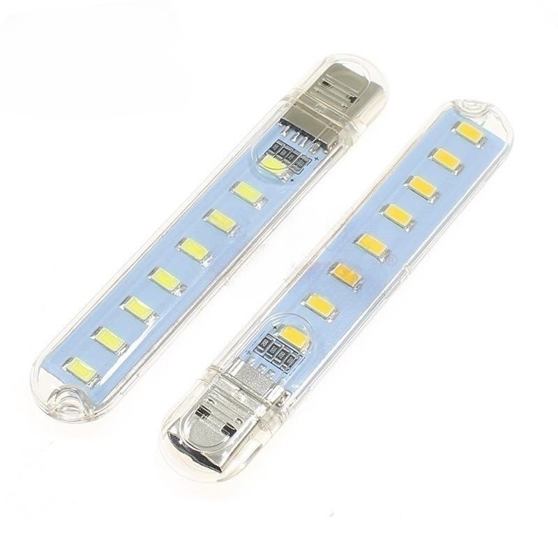 USB小夜燈 USB電腦燈 充電寶小夜燈 隨身碟燈 8個LED 高亮 白暖 | 蝦皮購物