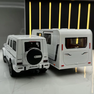 旅行車模型 1:32 賓士 聯結車 野營模型 露營車模型 休旅車模型 聲光 迴力車 大g模型車 收藏 礼物 模型汽車