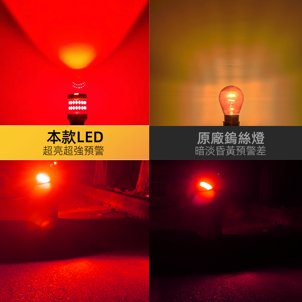 超亮 LED煞車燈泡 W21/5W T20 7443 雙芯 小魚眼 LED 煞車燈 尾燈 後霧燈 紅光 | 蝦皮購物