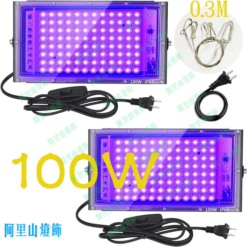 UV燈 395nm紫外線50W/100W/200W LED燈 無影膠固化燈印刷噴塗UV膠固化紫光燈舞臺燈 美甲燈 螢光燈 | 蝦皮購物