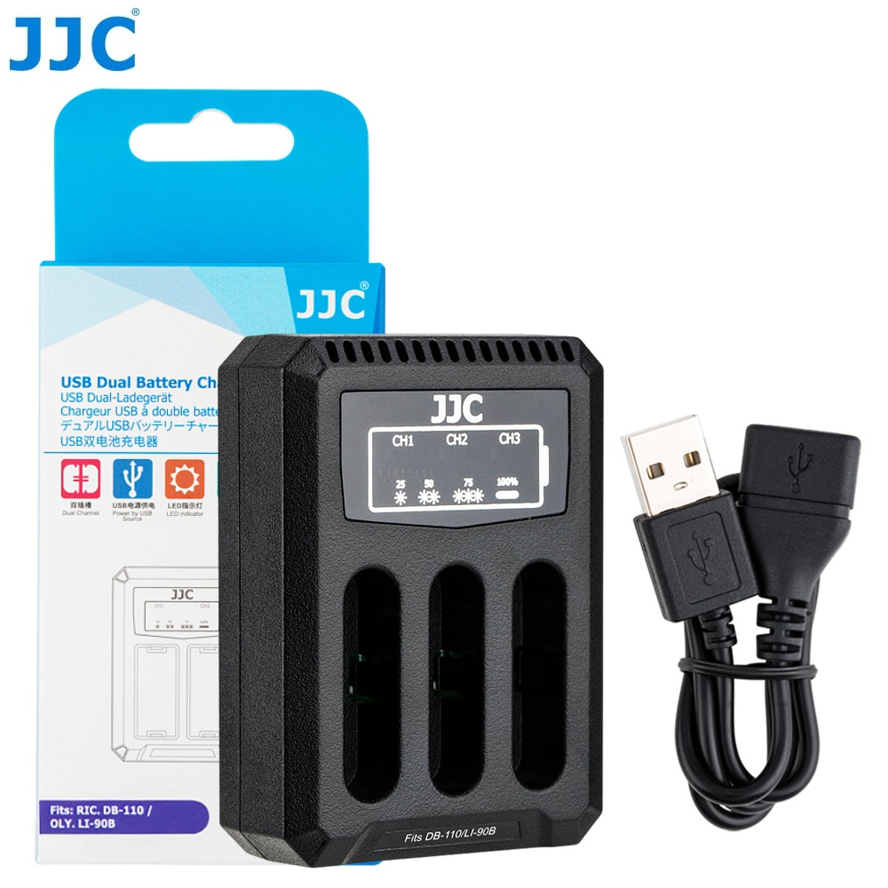 JJC DB-110電池充電器Ricoh GR III IIIx GR3 GR3x 理光相機USB充電座