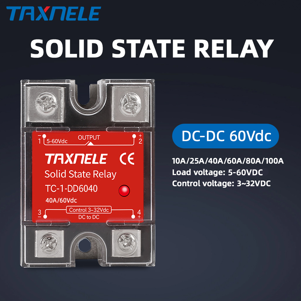 Taxnele DC轉DC SSR固態繼電器SSR-25DA SSR-10DA SSR-40DA輸入5-32VDC輸出5 | 蝦皮購物