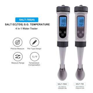 鹽度計食品鹽/tds/ec/s.g/temp Meter 數字鹽度計鹽計用於湯、食物、烹飪、廚房的鹽度計