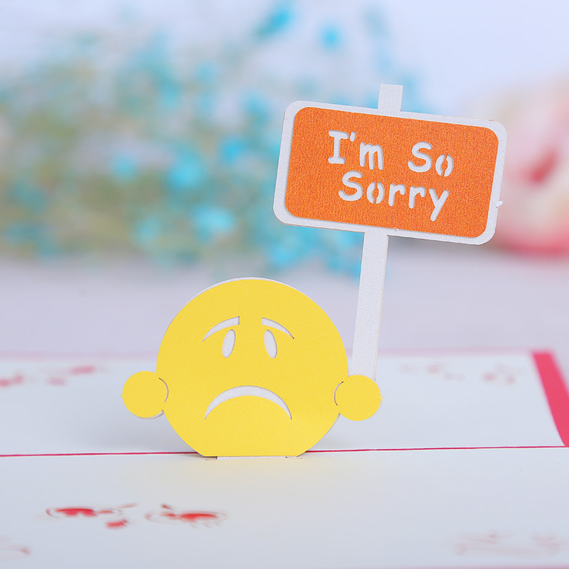 [Coisíní] 3d 賀卡 Apology Card 對不起賀卡抱歉禮物 Apology 賀卡道歉賀卡 | 蝦皮購物