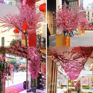 63cm高人造櫻花家庭花園婚禮裝飾仿真桃花枝