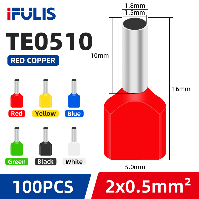 Te10-14 TE16-14 TE4012 管狀壓接端子電線絕緣終結器塊電線端連接器壓接端子 | 蝦皮購物