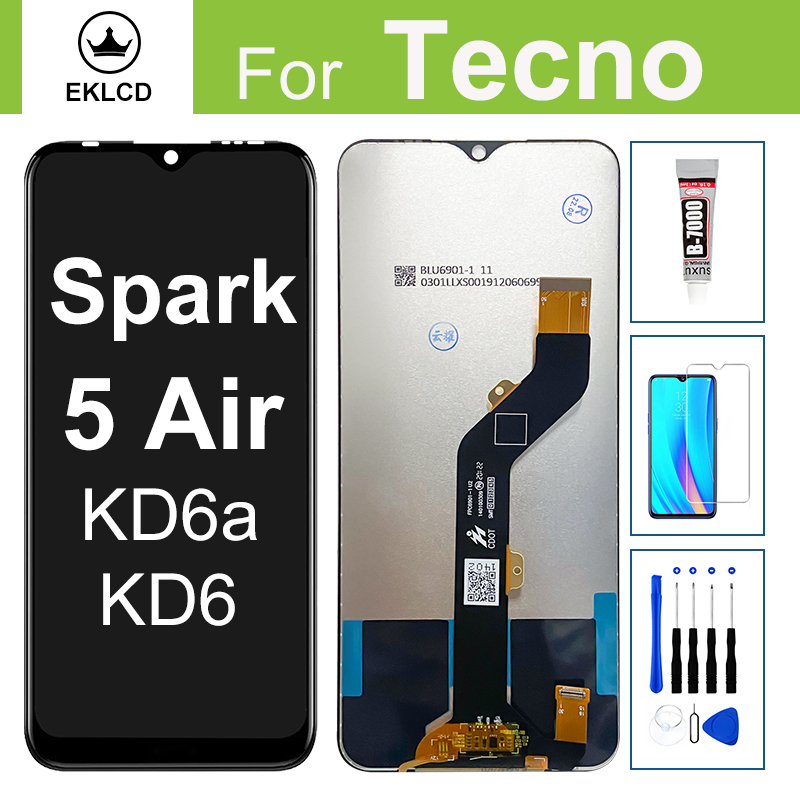 Schermo LCD TFT per Tecno Spark 5 Air KD6A con Digitalizzatore Assemblaggio Completo