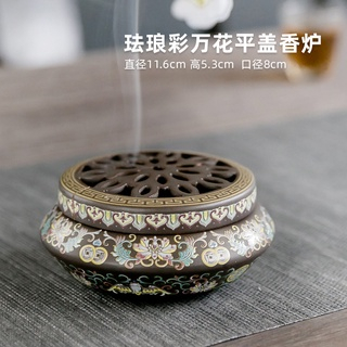 香贊佛具】【新品現貨】琺琅彩香爐家用室內薰香爐檀香爐陶瓷蚊香