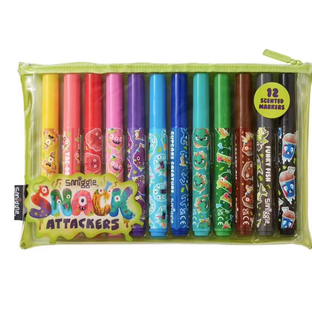 Smiggle Snack Attackers pen Pack X12 支記號筆聖誕禮物 | 蝦皮購物