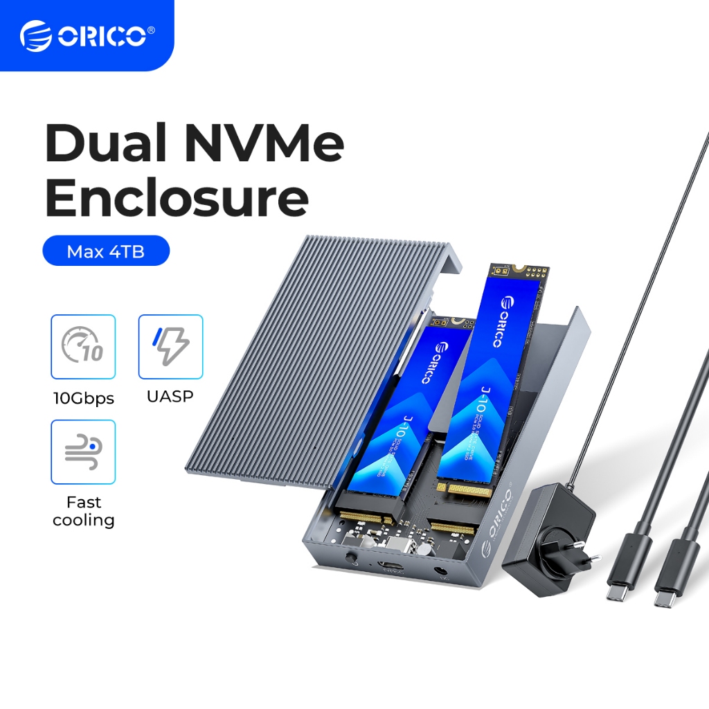 ORICO USB3.2 Gen2 Type-C M.2 NVMe SSD Enclosure (10Gbps)-奥睿科官网