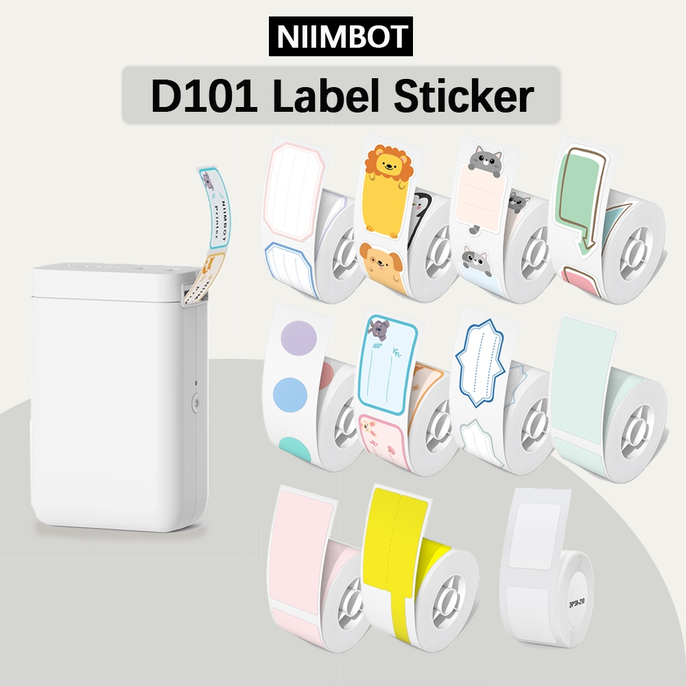 原廠 精臣 D101 標籤貼紙 防水 各種尺寸圖案 適用於 Niimbot 藍牙熱敏標籤打印機 用於價格標籤貼標機 蝦皮購物