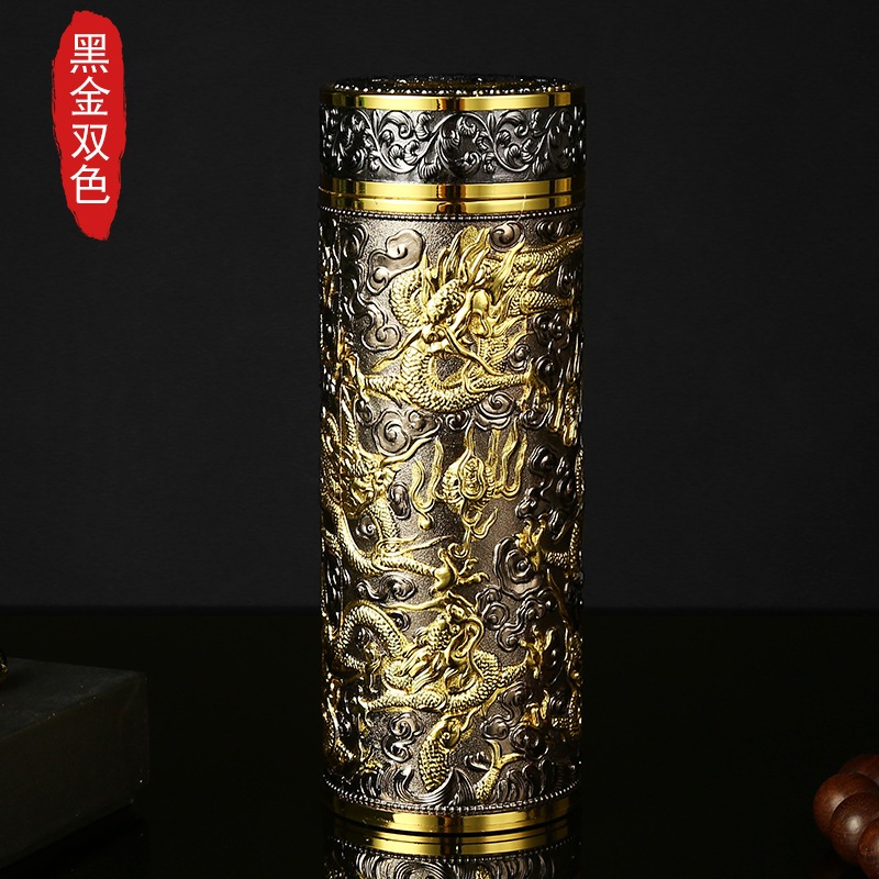 免運】✼高端禮品九龍杯銀杯子999純銀內膽食用銀茶杯銀杯保健