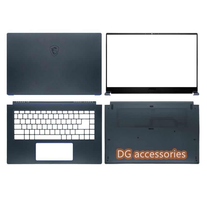 Nuovo Per Prestige 15 MS-16S3 16S6 16S8 LCD Della Copertura Posteriore/Lunetta Anteriore/Poggiapolsi/Base Inferiore/Cerniere Del Computer Portatile Borsette  7