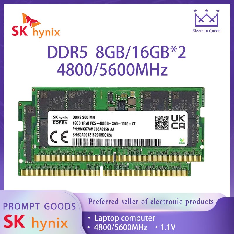 現貨】SK Hynix 海力士DDR5 16GB*2 4800/5600MHZ 筆電記憶體| 蝦皮購物