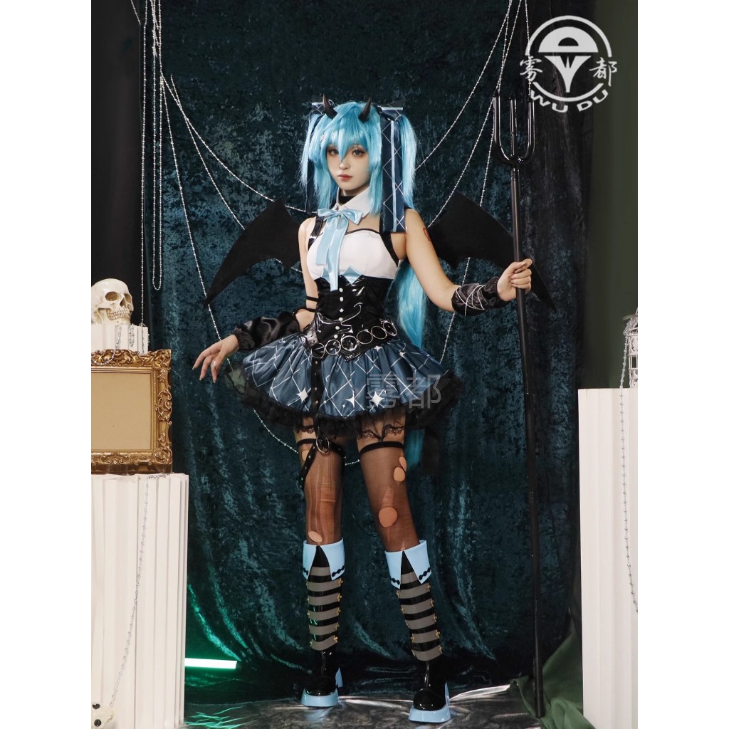 【現貨】WUDU 初音未來 Cosplay 服裝小惡魔緊身胸衣浣熊拉斯卡女士 Cos 服裝萬聖節 | 蝦皮購物