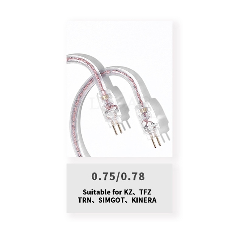 Jcally 5N 無氧銅線耳塞鍍銀OFC 0.78mm QDC MMCX PJ2 電纜, 用於 Jcally 5N 無氧銅線耳塞鍍銀OFC 0.78mm QDC MMCX PJ2 電纜, 用於