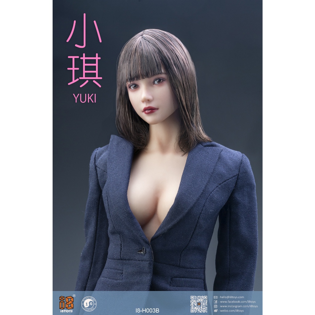 I8toys I8-H003 1/6 女性Yuki 美少女頭雕帶可動眼睛適合12 英寸 I8toys I8-H003 1/6 女性Yuki 美少女頭雕帶可動眼睛適合12 英寸