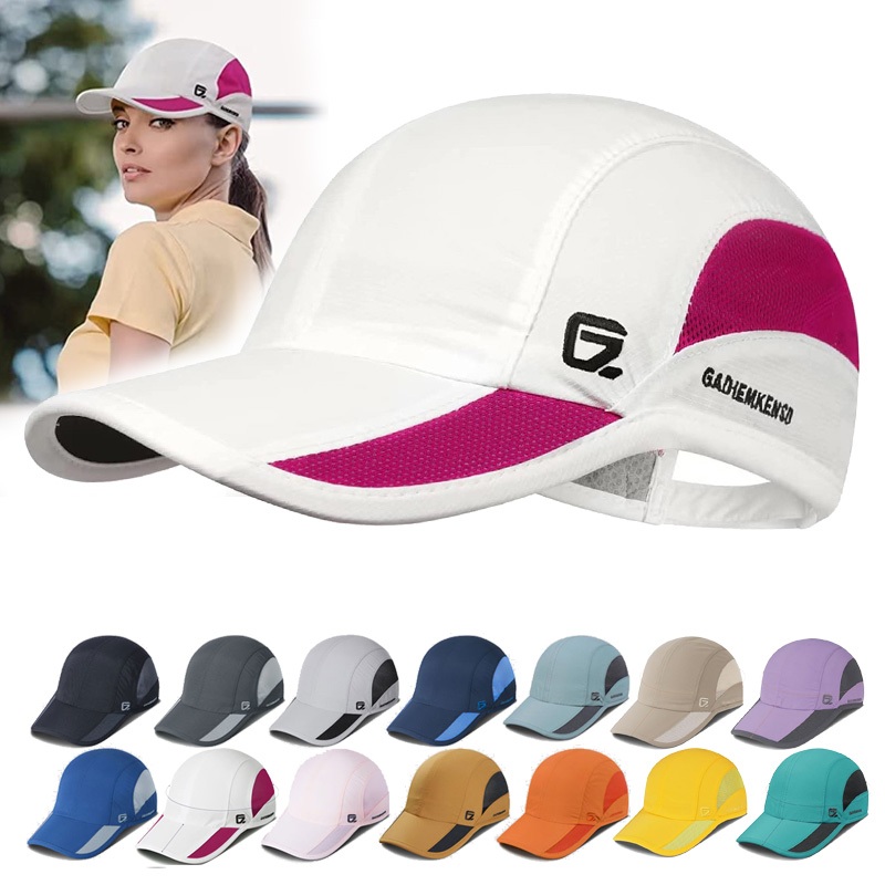 GADIEMKENSD Folding Running Men Hat Visors Peaked Sport Cap Summer Mesh  Quick-Drying Caps Women M38