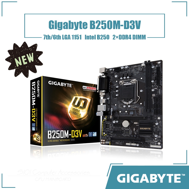 【全新盒裝】技嘉 B250M-D3V 主板 英特爾 B250 LGA 1151 DDR4 USB3.0 | 蝦皮購物