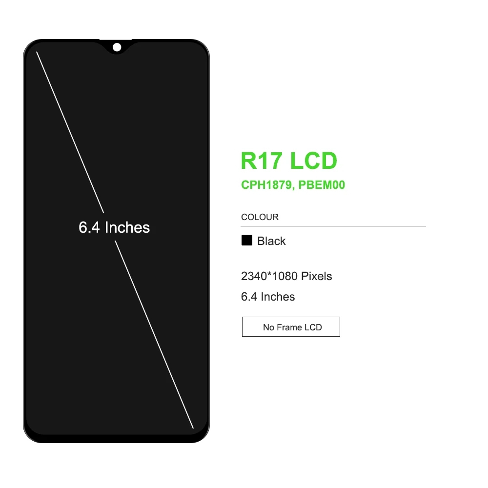 6.4 英寸 LCD 適用於 OPPO R17 RX17 Pro CPH1879 顯示屏觸摸屏數字化儀組件 RX17 N | 蝦皮購物