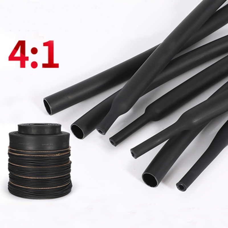 直徑 4mm-52mm 4:1 熱縮管帶膠管膠襯雙壁熱縮收縮繞線電纜套管套件黑色 | 蝦皮購物