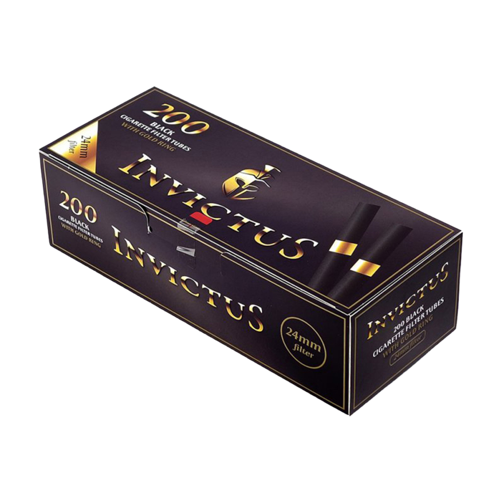 invictus cigarette tubes Black (24mm Filter Length) 1200 Tubes (6 Packs x 200 Tubes) (6 in 1) Le Lot De 8 Botes